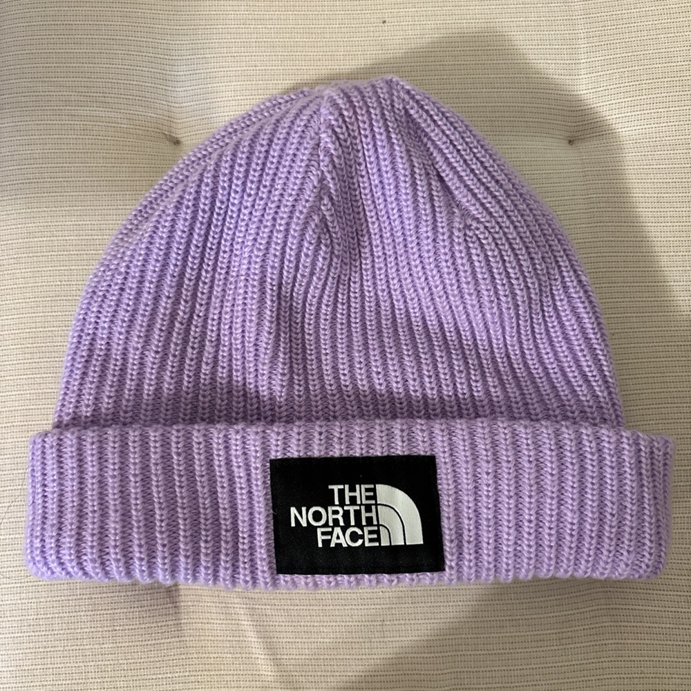The North Face Lilac Ribbed Cuffed Beanie Kids